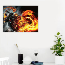 DIY  Rider Full Diamond Round Diamond Painting Set Home Wall Decor 30X40cm
