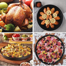 Bandeja para Pizza con Agujeros, Bandeja para Hornear Pizzas de 10 Pulgadas, Bandeja para Hornear Antiadherente, Bandeja para Pasteles Profesional