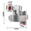 3X Wall-Mounted Bracket Face Recognition Machines Access Control Multi-Angle Adjustment Universal Aluminum Alloy Base 10