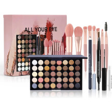 (Eyes Makeup Set B) Full Makeup Set for Women for Essential Starter All in One Gift Makeup Kit Contains Eye Shadow Concealer Lipsticks Mascara Eyebrow