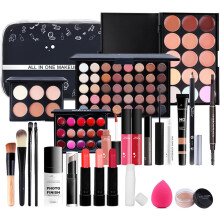 (Full Makeup Set A) Full Makeup Set for Women for Essential Starter All in One Gift Makeup Kit Contains Eye Shadow Concealer Lipsticks Mascara Eyebrow