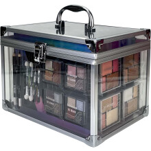 (Colour Delights) bonvoyage, Makeup Kit with Eyeshadows, Blush, Lipsticks, Lip Gloss, Mascara, Brow Gel, Manicure and Pedicure Set, Make up Brushes