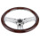 Chrome 3-Spoke Wood Wheel 14in 4