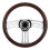 Chrome 3-Spoke Wood Wheel 14in 8