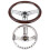 Chrome 3-Spoke Wood Wheel 14in 5