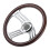 Chrome 3-Spoke Wood Wheel 14in 9