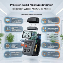 Medidor de Umidade Digital para Madeira, Higrômetro, Detector de Umidade para Madeira, Visor LCD