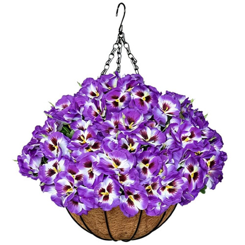 2 Sets of Artificial Plant Hanging Baskets 1