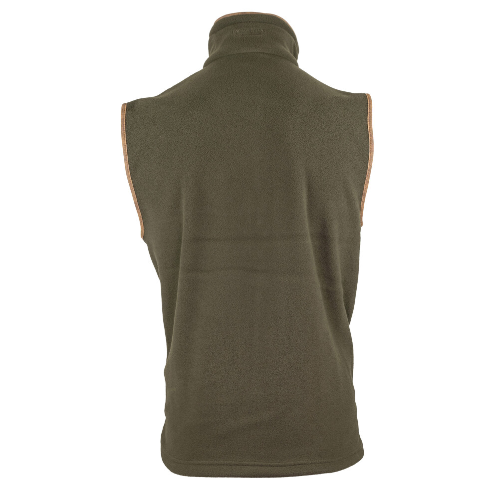 Jack Pyke Mens Countryman Thermal Fleece Gilet Pheasant Motif Dark Olive XX-Large Green