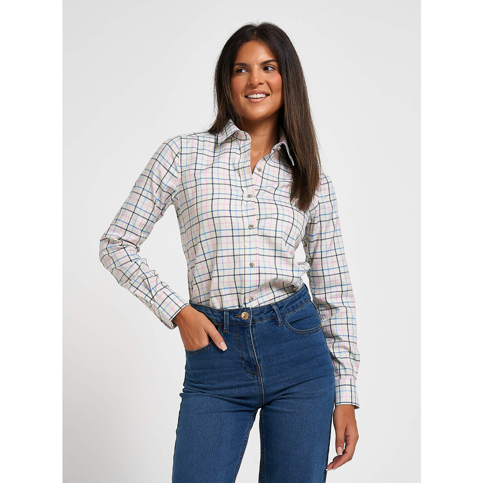 Jack Pyke Ladies Countryman Long Sleeve Shirt Large Check Navy Size 16 Blue