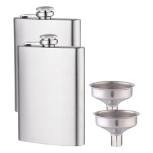 Flachmann X2 Edelstahl 304 8 Oz mit Trichter - Auslaufsicheres, Stilvolles und Tragbares Flaschenset für Männer und Frauen