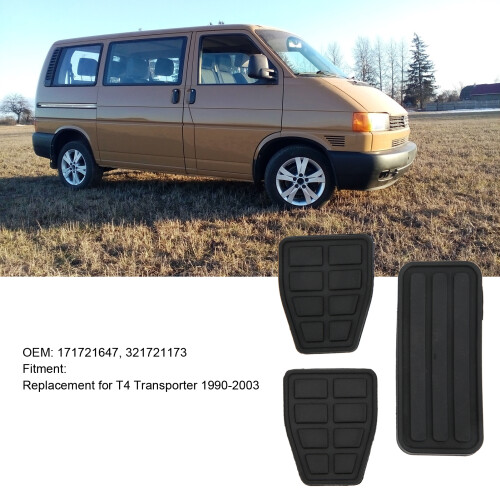 3x Pedal Pads Rubber T4 Transporter 1990-2003 1