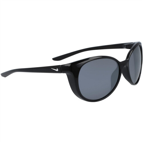 Nike (One Size, Black/White/Silver) Nike Essence Logo Oval Sunglasses 1