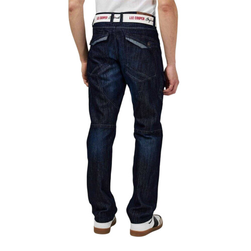 Lee Cooper Lee Cooper Mens Belted Cargo Jeans 1