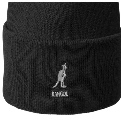 KANGOL (One Size, Black) Kangol Embroidered Logo Acrylic Pull-On Beanie 2