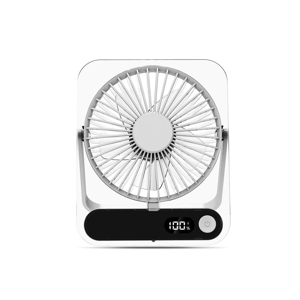 Ultra Quiet Desktop Fan, Quiet Desk Fan,5 Speed Fan, Rechargeable Usb Fan, Wall Mountable Portable Fan For Travel White 4711820436417