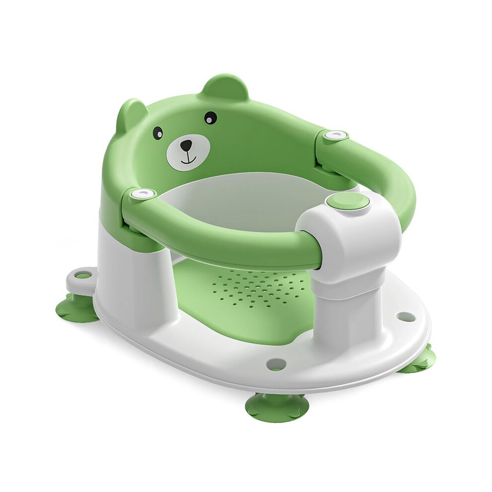 Baby Bath  for Babies 6 Months & , Non-Slip Toddler Bath Seats with 4 Suction Cups & Soft Cushion for Shower