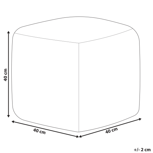 Beliani Pouffe BHILWARA Cotton Grey 2