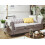 Beliani Sofa 3 Seater CHESTERFIELD Fabric Light Grey 2