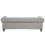 Beliani Sofa 3 Seater CHESTERFIELD Fabric Light Grey 5