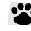 2pcs PVC Car Paw Emblem Decoration Black 2