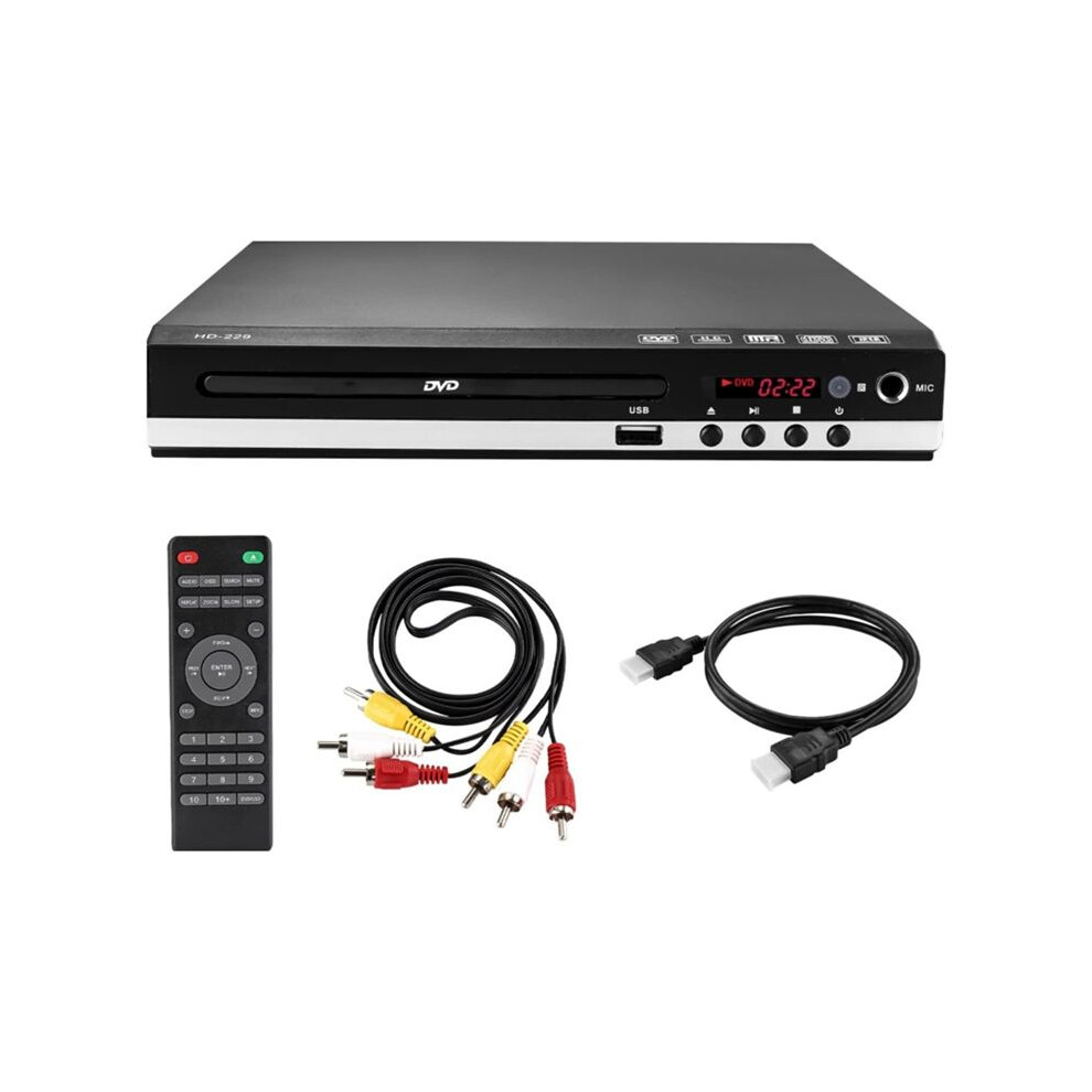 Dvd-229 Player Vcd Cd Disc Media Player Machine With Remote Usb Hd 1080P Home Dvd Player Box Multimedia Eu Plug 6033500377253