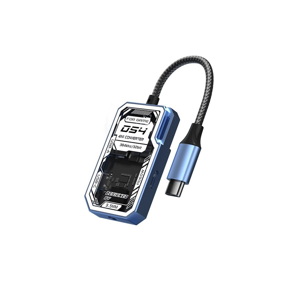 4 In 1 Transparent Usb C Hub Usb Splitter Type C Hub For Laptops Pc Accessories Docking Station Hub Usb3.0 Rj45 6031902594636