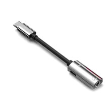 2-In-1 USB-C to 3.5mm Audio Adapter & Charger for Mobile Phone Adapter Silver