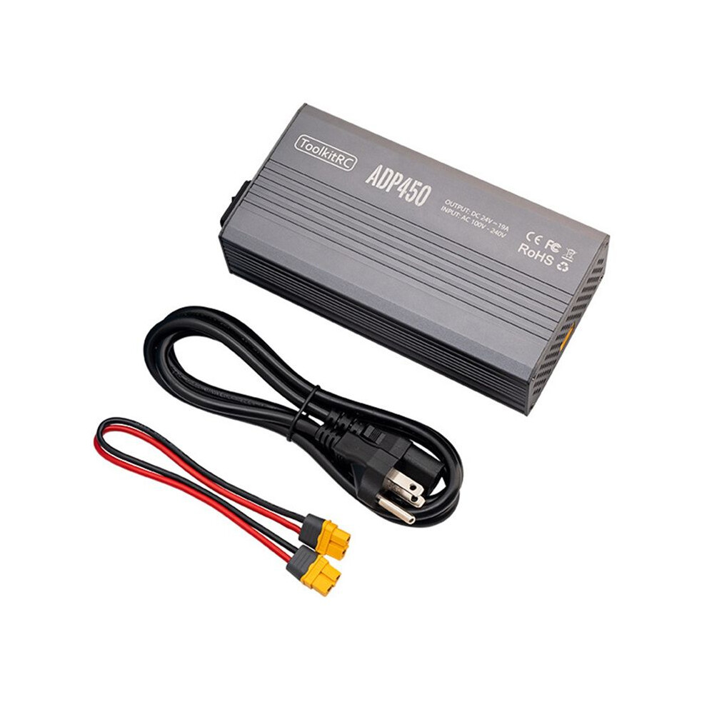 Toolkitrc Adp450 Ac 450W 24V 19A Power Adapter With Xt60 Output Compatible With M8d, M6d, M8p, M9 Chargers Eu Plug 6033260893017