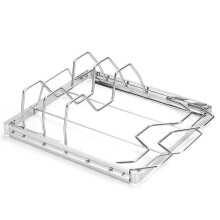 Foldable Rib Rack for Perfect for Grilling Smoking, and Serving BBQ Accessories Rust-Resistant and Easy to Clean