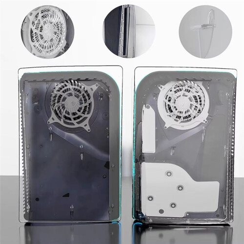 Transparent Cooling Vent Shell Hard Plastic Replacement Plate Case Cover for PS5 Disc Edition Gaming Console 2
