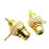 40Pcs RCA Female Jack Plated Rca Connector Gold Panel Mount Chassis Audio Socket Plug Bulkhead with Nut Solder Cup 4