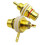 40Pcs RCA Female Jack Plated Rca Connector Gold Panel Mount Chassis Audio Socket Plug Bulkhead with Nut Solder Cup 6