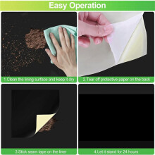 4 Pcs Pond Liner Repair,Patch-8 X 8 Inches Self-Adhesive EPDM Liner Repair for EPDM Garden Pond Patch Cover Liner Repair
