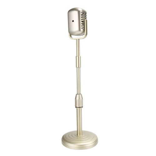 3X Modello di Supporto per Microfono da Tavolo Vintage con Altezza Regolabile, Supporto per Microfono nel Stile Retrò Classico Supporto per Microfono