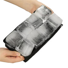 2X Silicone Large Mold with Lid Freezer Trays Extra Tray Food Freezing Moulds Storage Box Kitchen Accessories