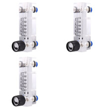 3X 4T 0.1-1L/MIN Acrylic Variable Area Flow Meter Adjustable Panel Mount Gas Rotameter Air Flow Rate Controller