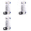 3X 4T 0.1-1L/MIN Acrylic Variable Area Flow Meter Adjustable Panel Mount Gas Rotameter Air Flow Rate Controller 1