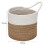 3X Wall Baskets Small Cotton Rope Baskets Woven Baskets Storage Hanging Baskets for Organizing Round Baskets, B 3