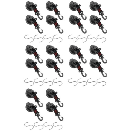 Suction Cup Anchor with Attachment, 20 Pieces Suction Cup Hooks Extra Strong Suction Cup Mounting Hooks for Car
