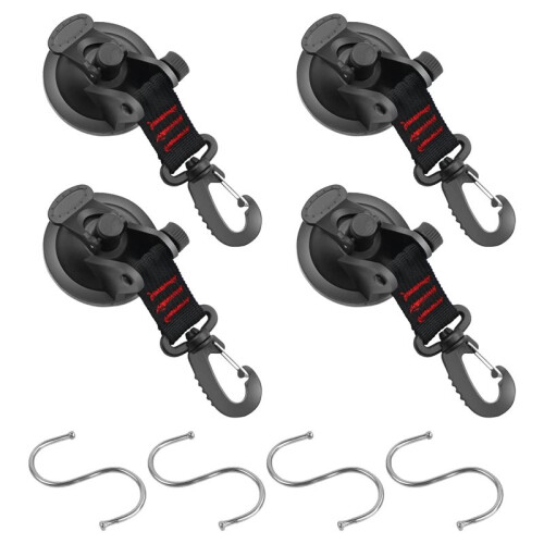 Suction Cup Anchor with Attachment, 20 Pieces Suction Cup Hooks Extra Strong Suction Cup Mounting Hooks for Car 1