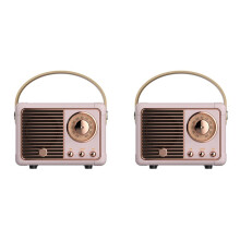 2X Retro Speaker HM11 Classical Retro Music Player Sound Stereo Portable Travel Music Player