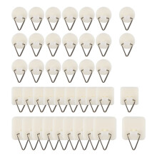 40 Pieces Invisible Adhesive Plate Hanger Round Vertical Plate Holder Self-Adhesive Wall Plate Hanger Wall Dishes Hook