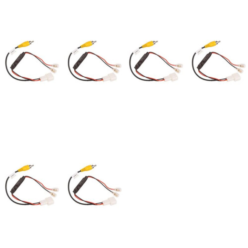 6Pcs 4 Pin Car Reverse Camera Retention Wiring Harness Cable Plug Adapter Connector Fit for
