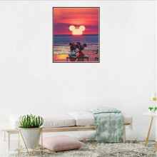 DIY 5D Schattig Paar Muis Volledige Boor Diamant Schilderij Kits, Romantische Strand Diamant Kunst voor Thuis Muur Decor Geschenken