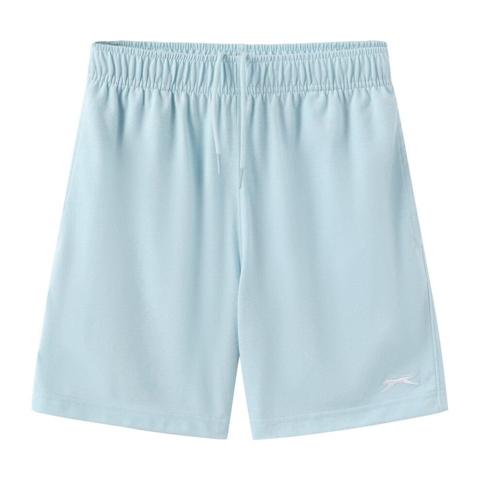 Slazenger (11-12 Years, Powder Blue) Boys Logo Elasticated Waist Sweat Shorts
