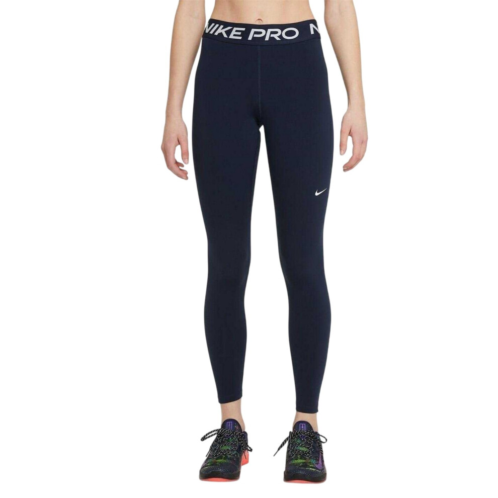 Nike (10 Uk, Midnight Navy) Womens/Ladies Pro Leggings Blue,Multicoloured