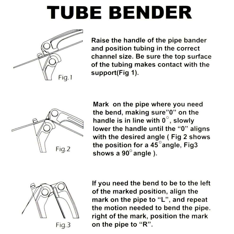 1/8In 3/16In 1/4In Tube Bender Tool Blue 7293282136182