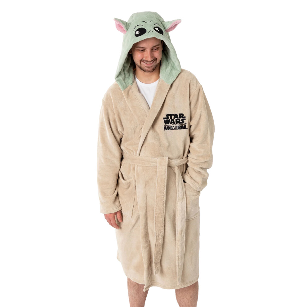 Photos - Robe Star Wars Unisex Adult Mandalorian Hooded (L, Brown)