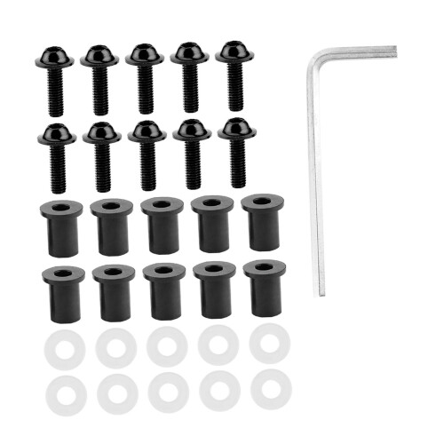 10x Motorcycle Fairing Screws Nuts Washers